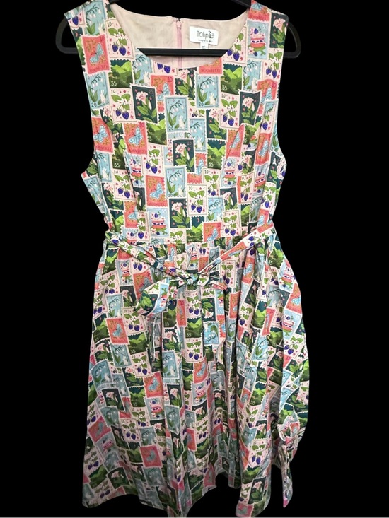 Tulip B Dresses & Skirts - Tulip B  Multicolor Floral Stamp Print Midi Dress
